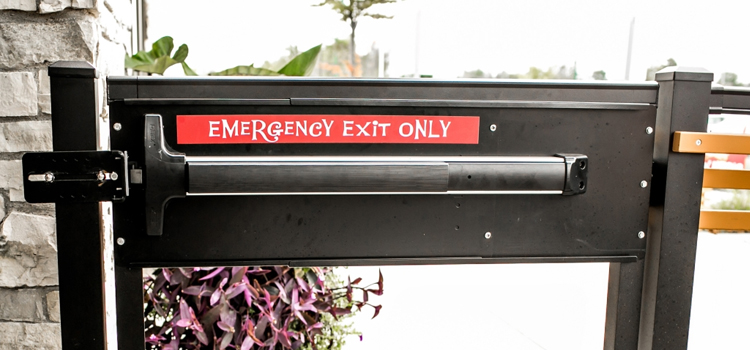 emergency push bar installation in Irvine